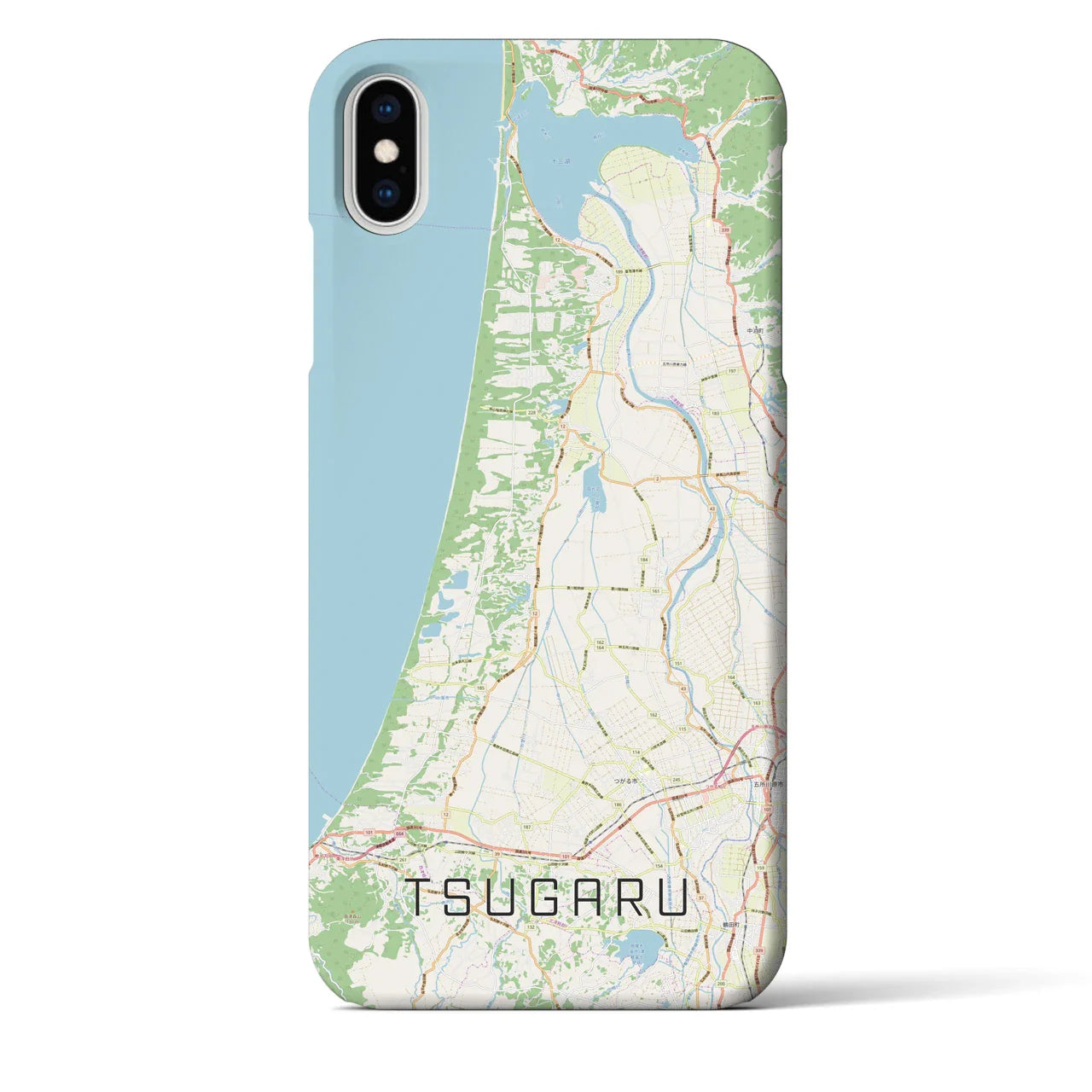 【つがる(青森県)】地図柄iPhoneケース(バックカバータイプ)