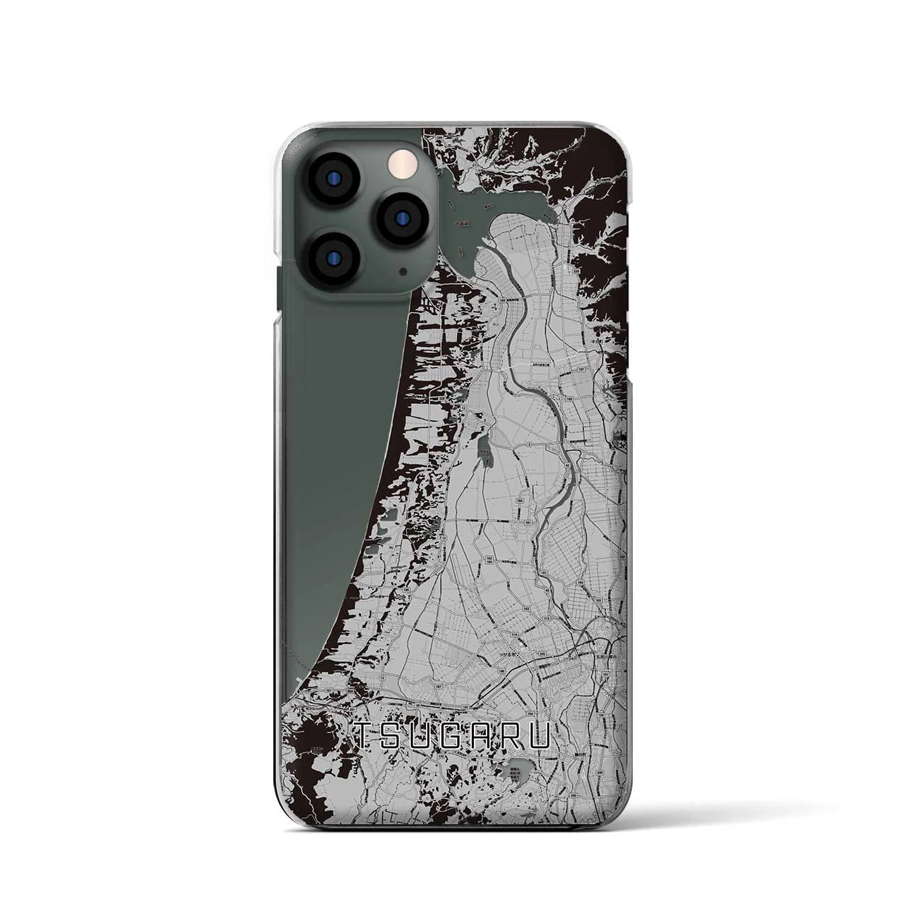 【つがる(青森県)】地図柄iPhoneケース(クリアタイプ)