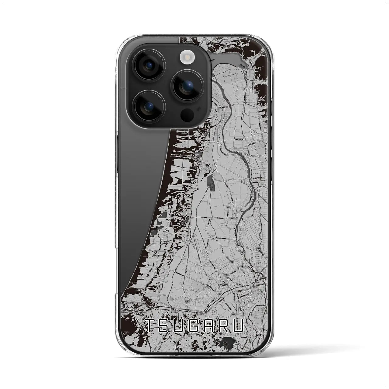 【つがる(青森県)】地図柄iPhoneケース(クリアタイプ)