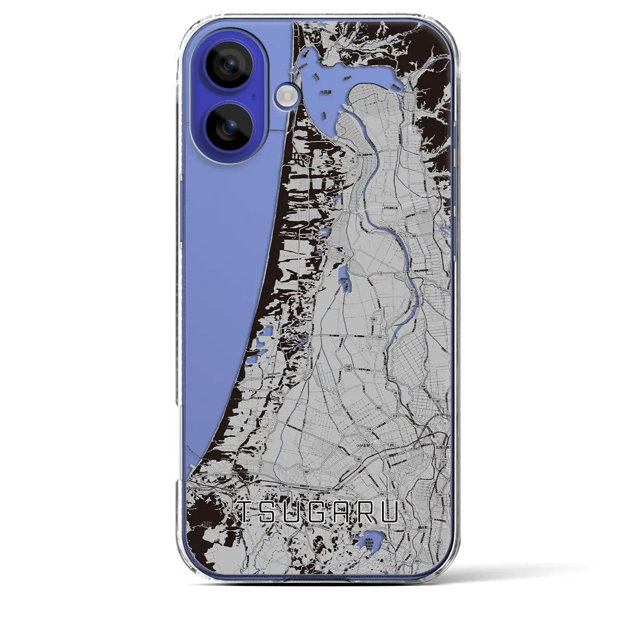 【つがる(青森県)】地図柄iPhoneケース(クリアタイプ)