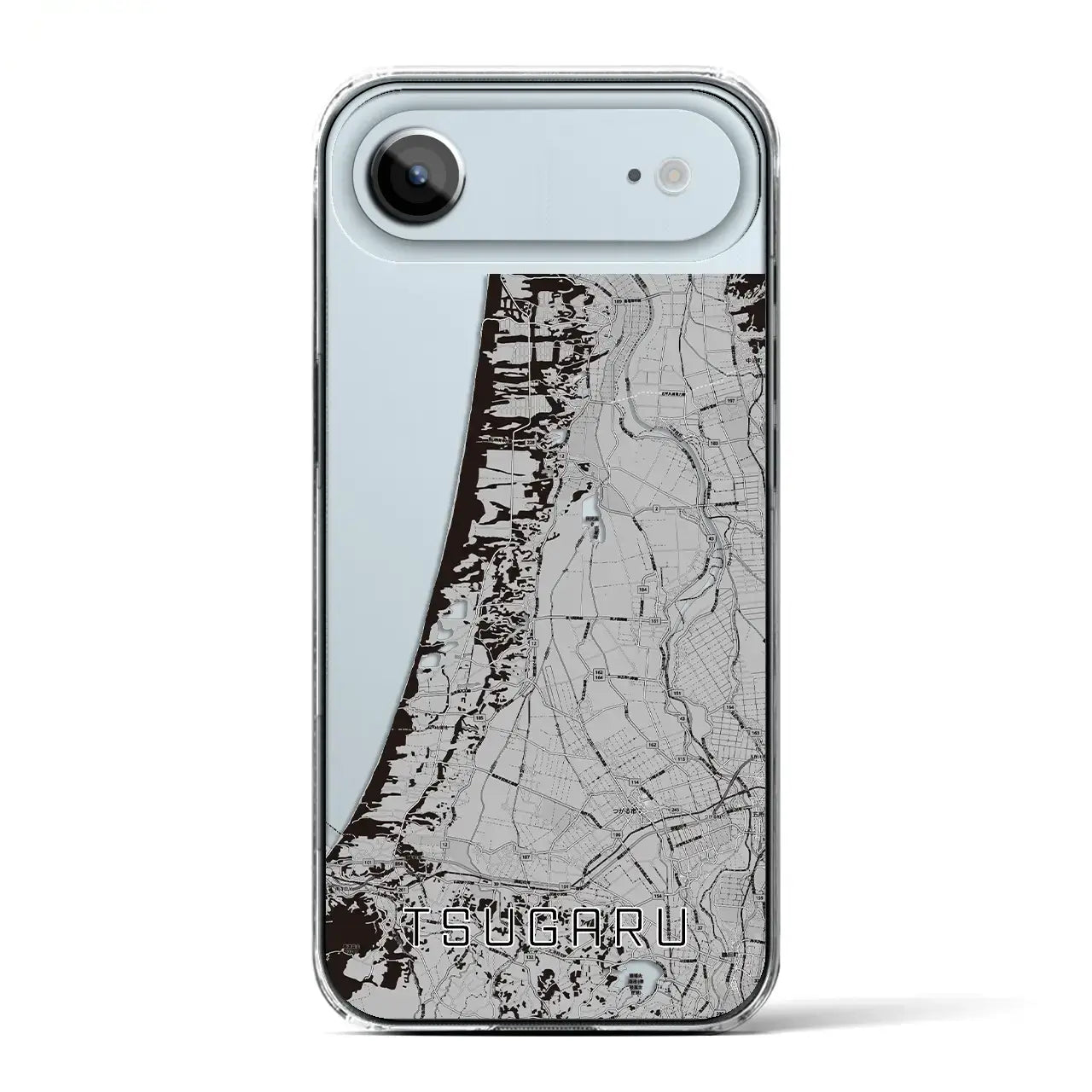 【つがる(青森県)】地図柄iPhoneケース(クリアタイプ)
