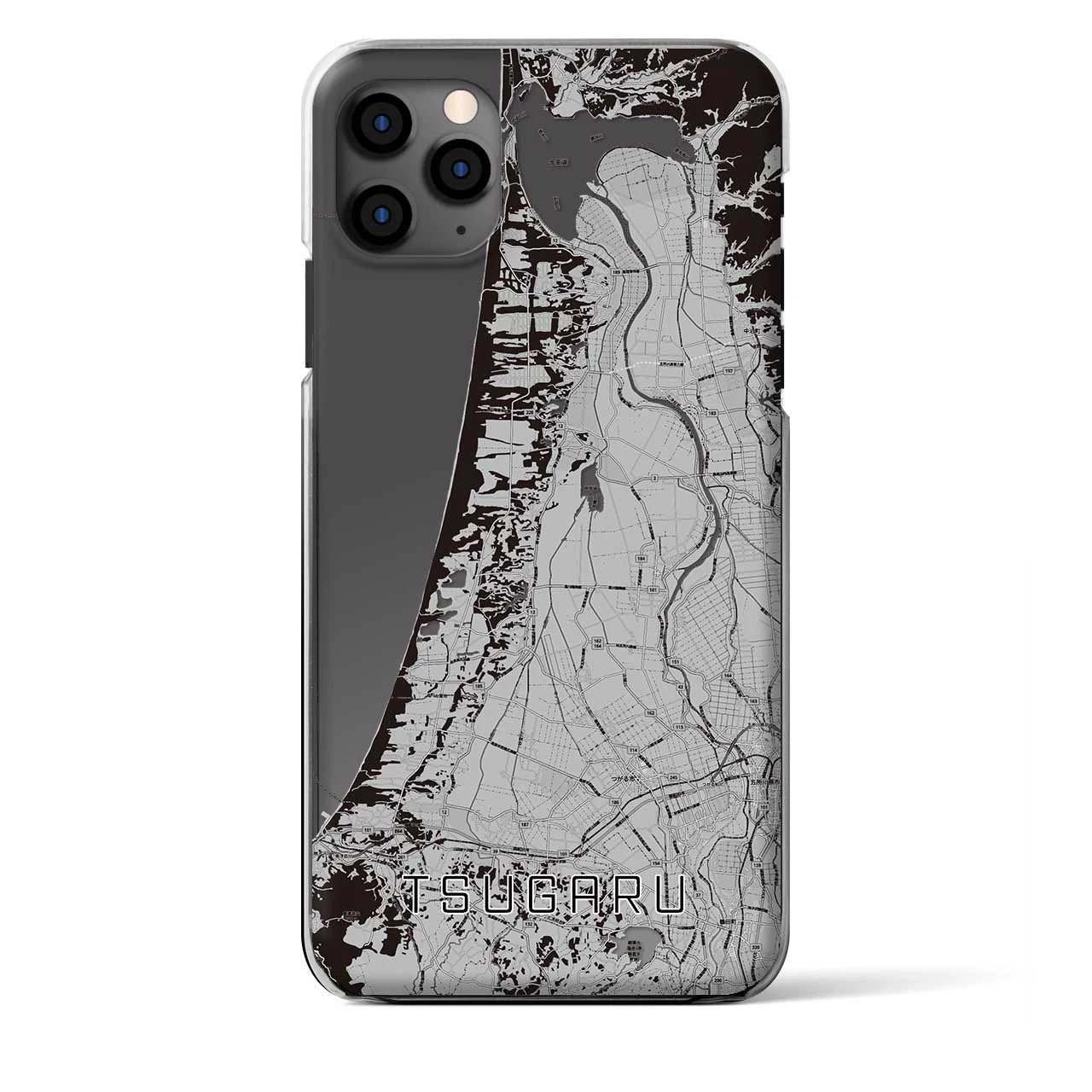 【つがる(青森県)】地図柄iPhoneケース(クリアタイプ)