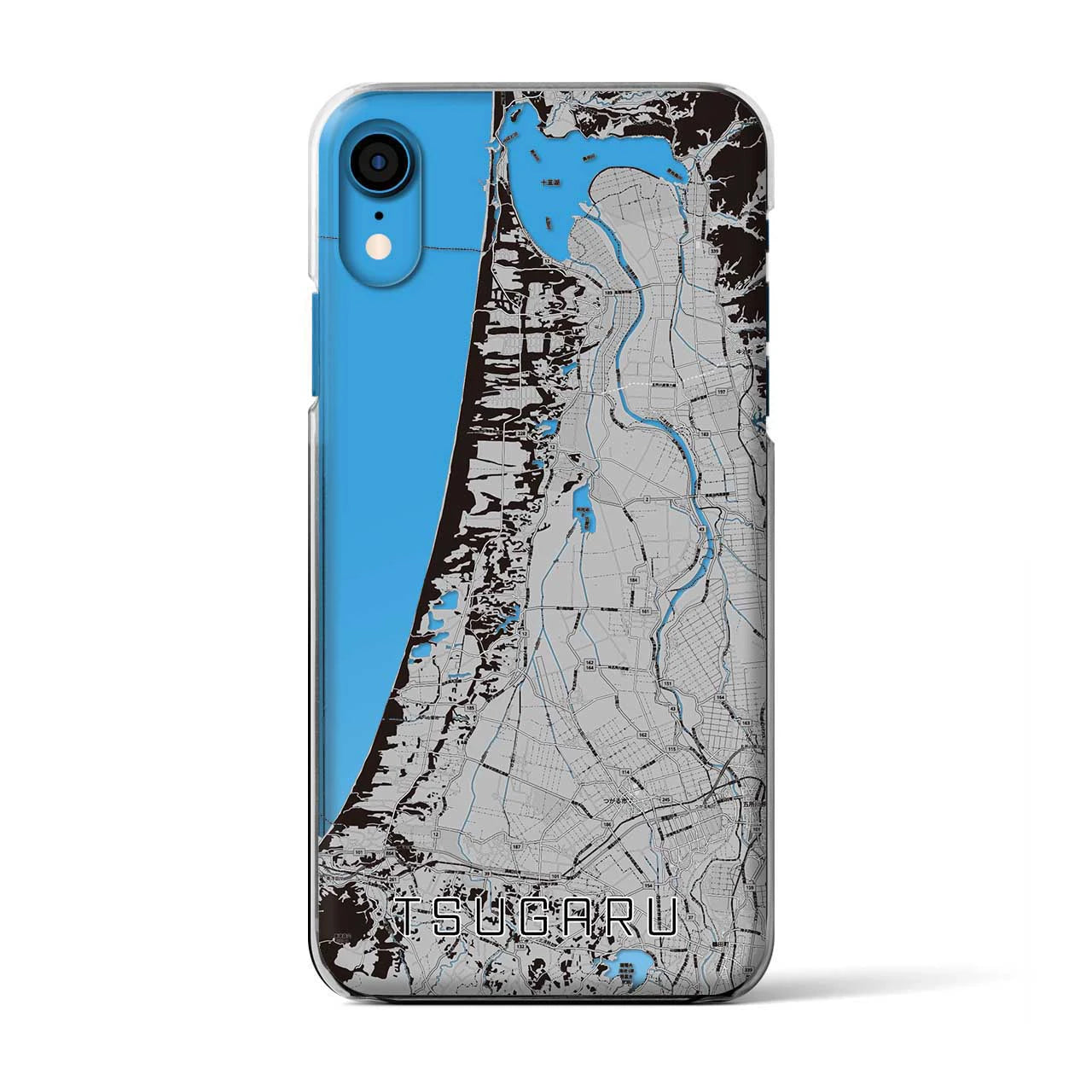 【つがる(青森県)】地図柄iPhoneケース(クリアタイプ)