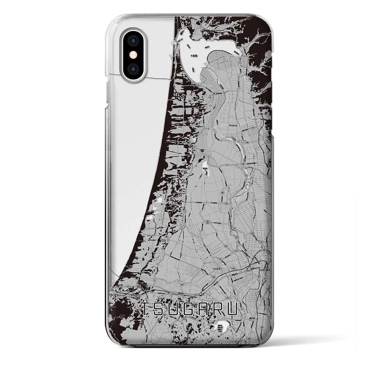 【つがる(青森県)】地図柄iPhoneケース(クリアタイプ)