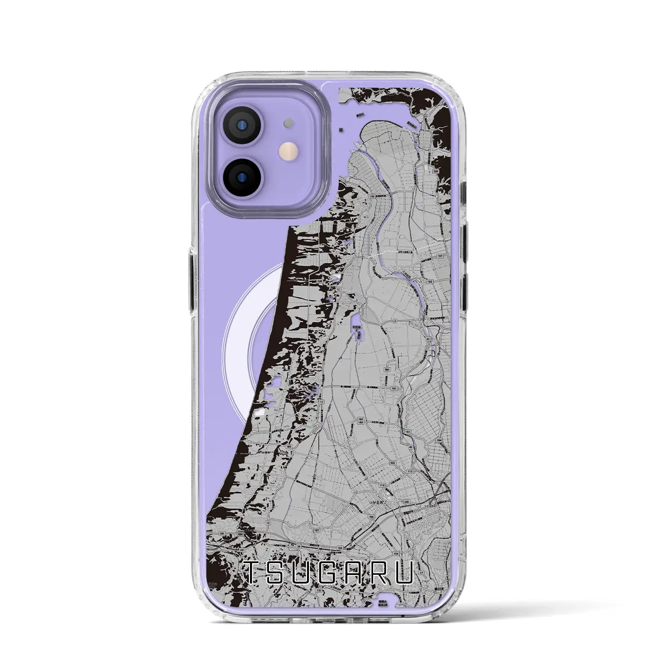 【つがる(青森県)】地図柄iPhoneケース(MagSafeタイプ)
