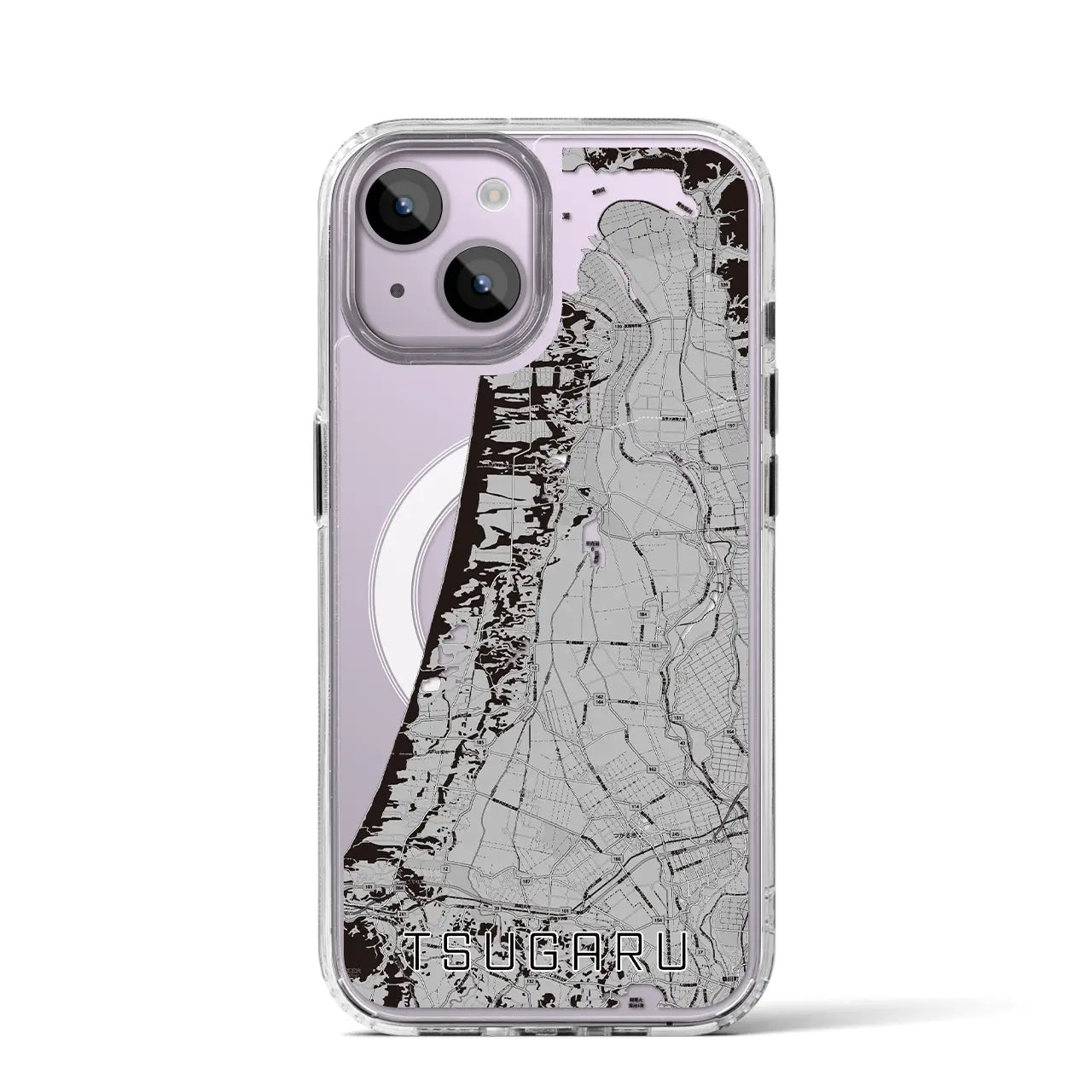 【つがる(青森県)】地図柄iPhoneケース(MagSafeタイプ)