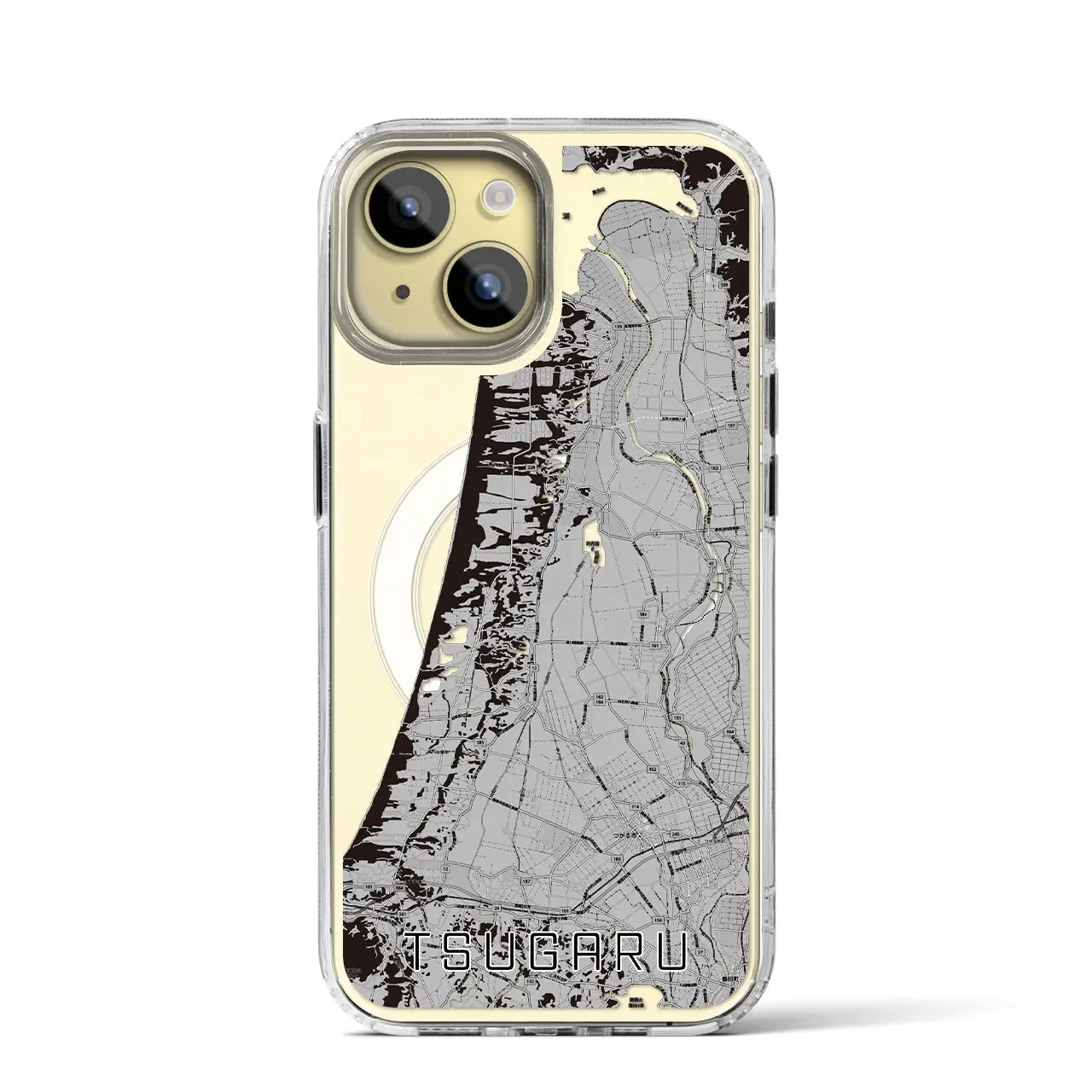 【つがる(青森県)】地図柄iPhoneケース(MagSafeタイプ)