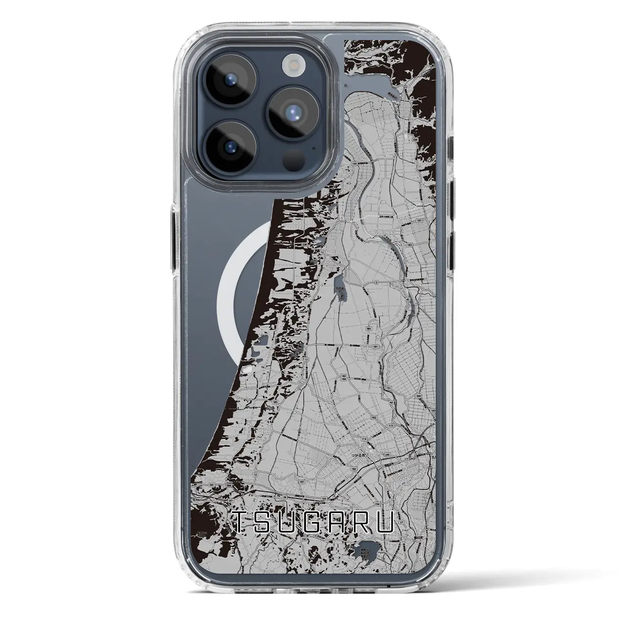 【つがる(青森県)】地図柄iPhoneケース(MagSafeタイプ)