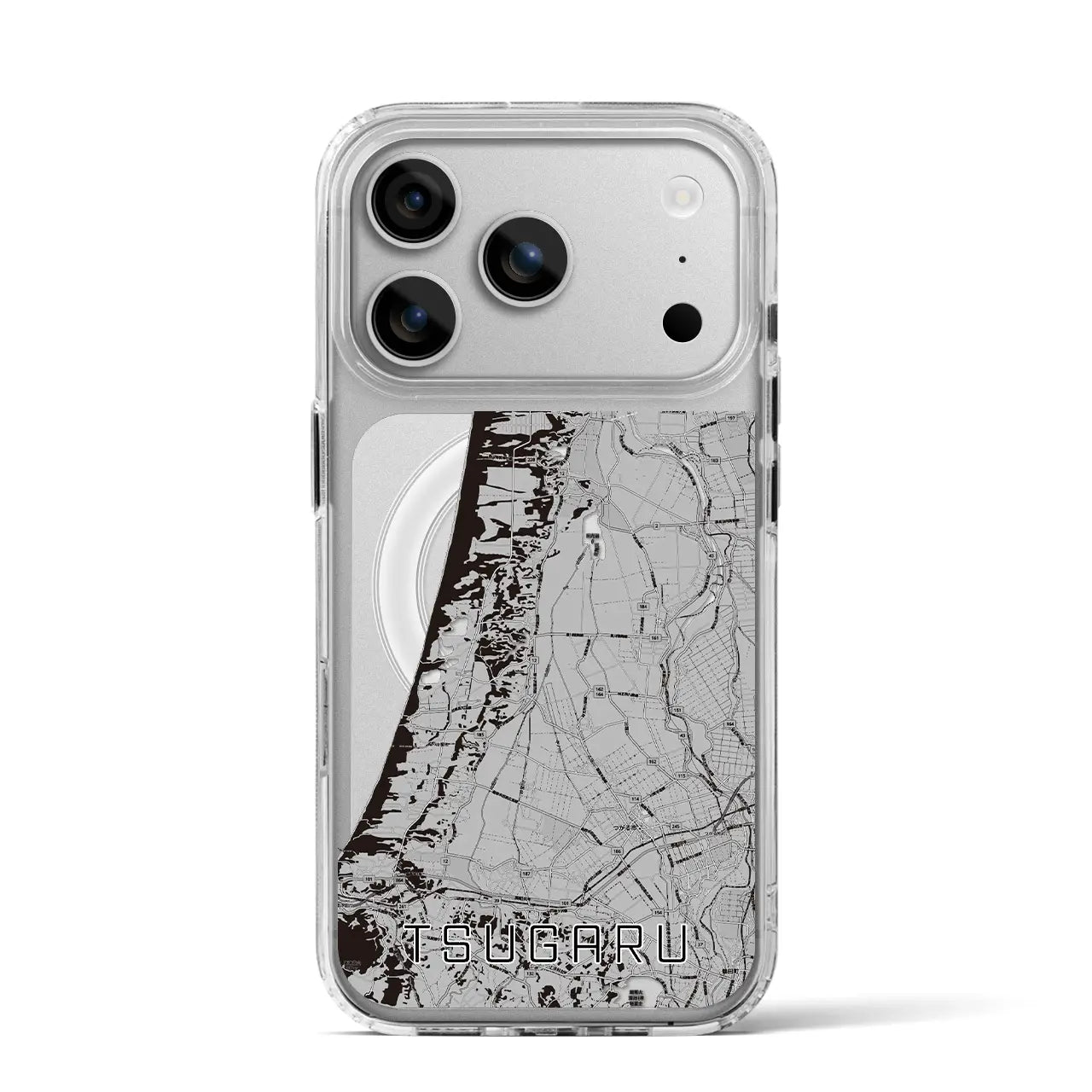 【つがる(青森県)】地図柄iPhoneケース(MagSafeタイプ)