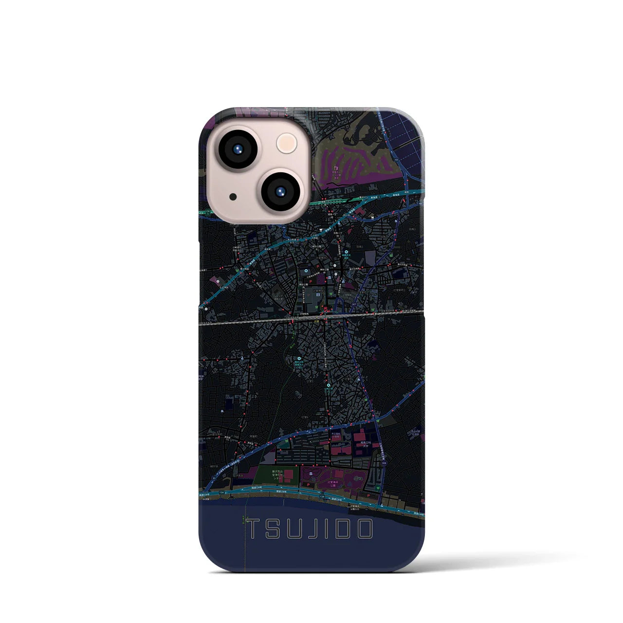 【辻堂(神奈川県)】地図柄iPhoneケース(バックカバータイプ)