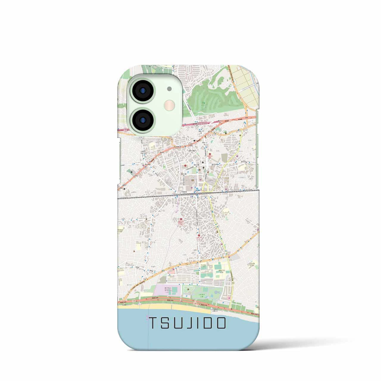 【辻堂(神奈川県)】地図柄iPhoneケース(バックカバータイプ)