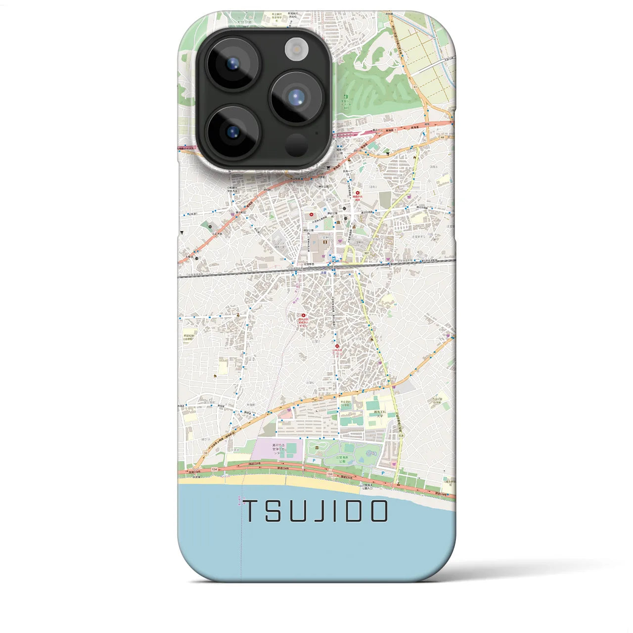 【辻堂(神奈川県)】地図柄iPhoneケース(バックカバータイプ)