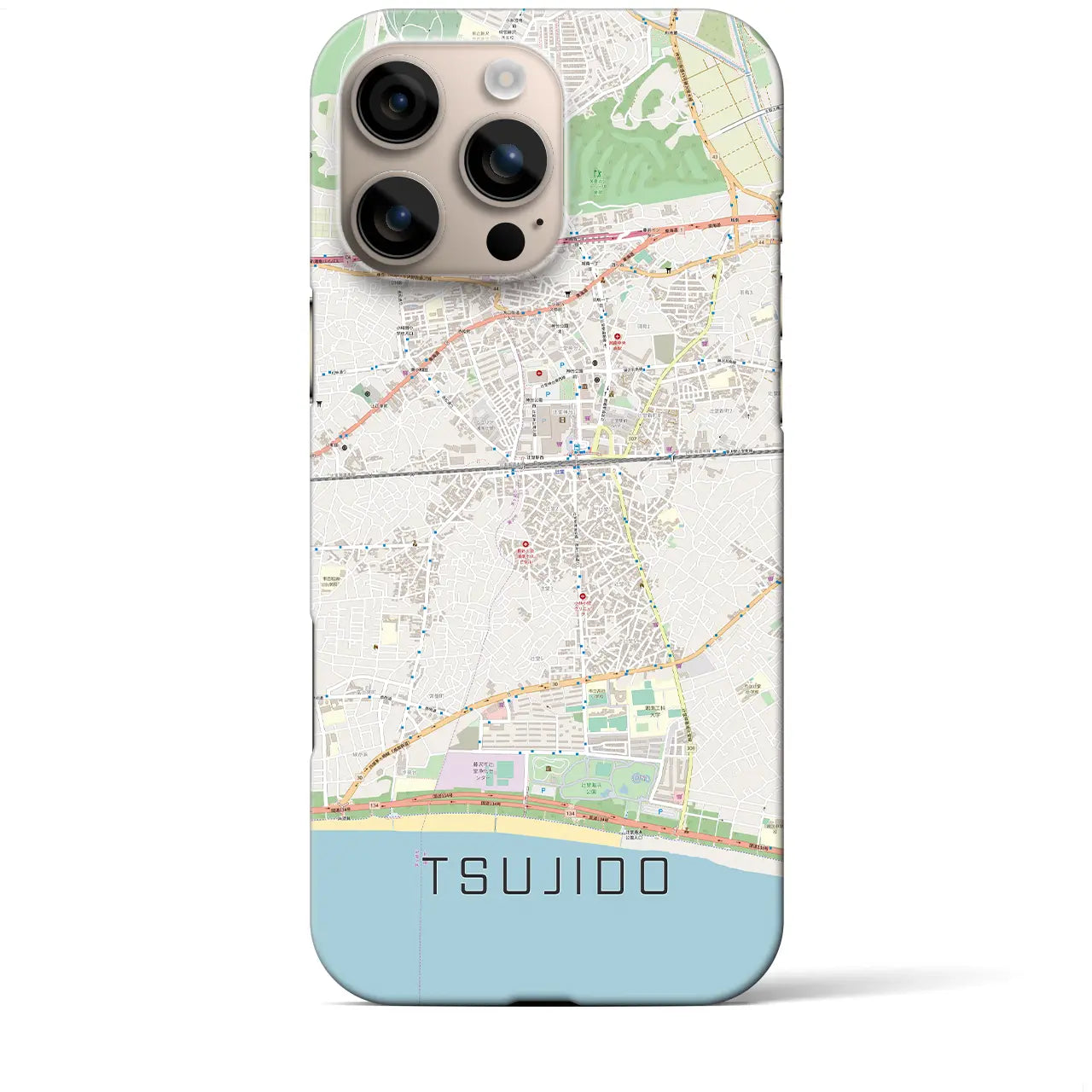 【辻堂(神奈川県)】地図柄iPhoneケース(バックカバータイプ)