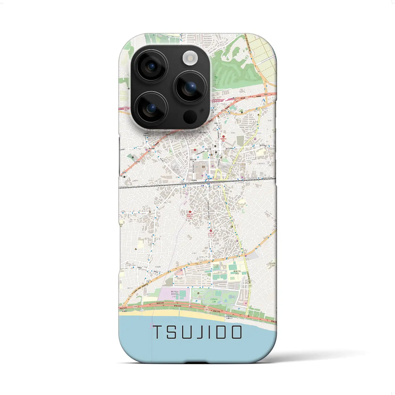【辻堂(神奈川県)】地図柄iPhoneケース(バックカバータイプ)
