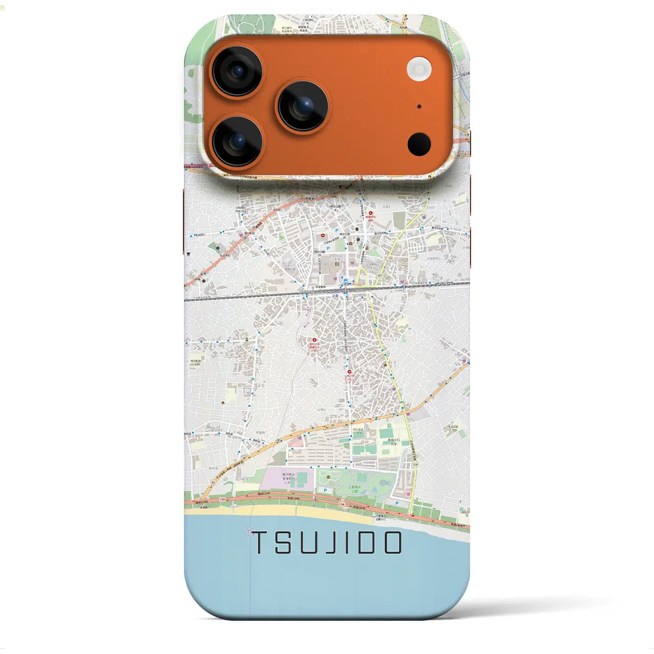【辻堂(神奈川県)】地図柄iPhoneケース(バックカバータイプ)ナチュラル・iPhone 17 Pro Max 用