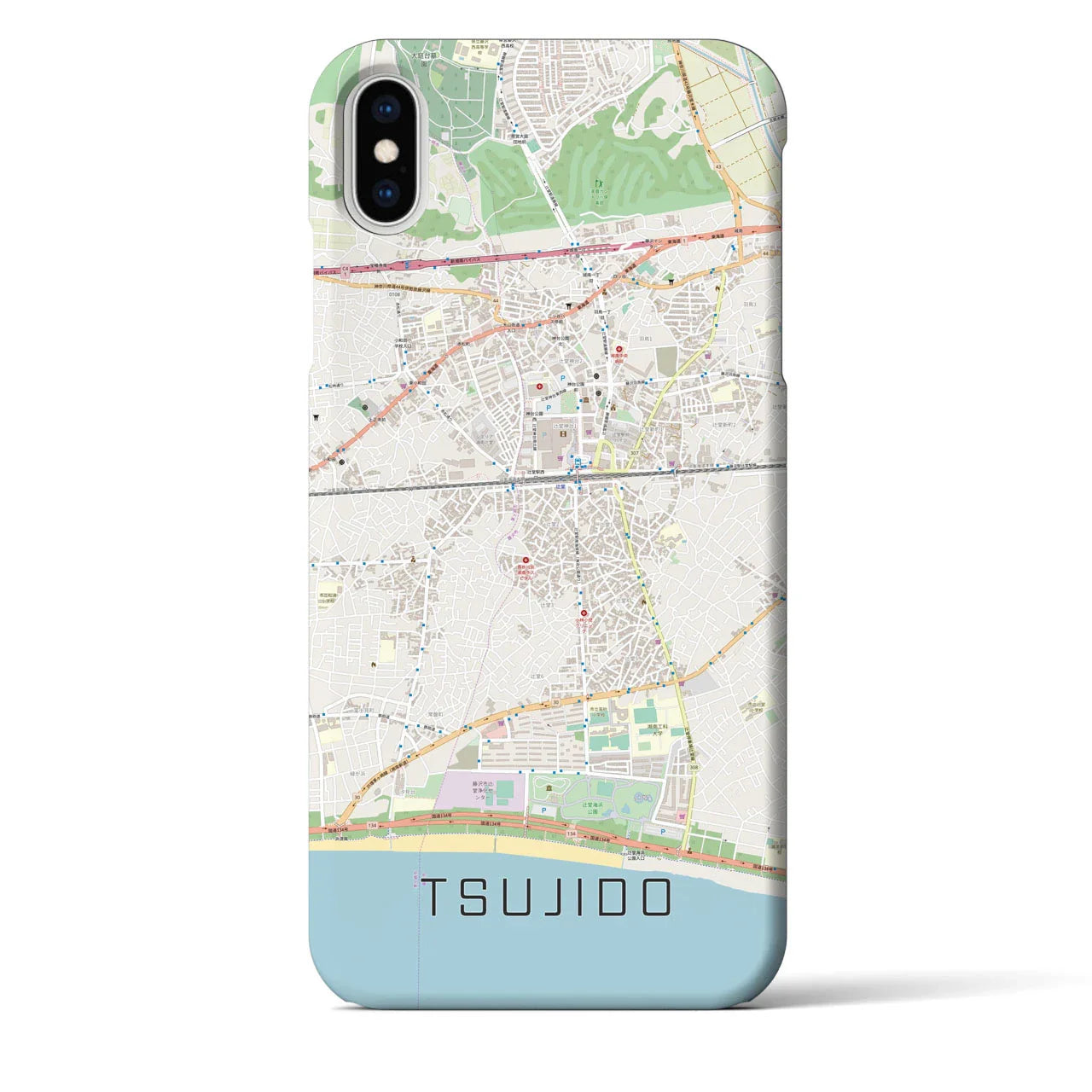 【辻堂(神奈川県)】地図柄iPhoneケース(バックカバータイプ)