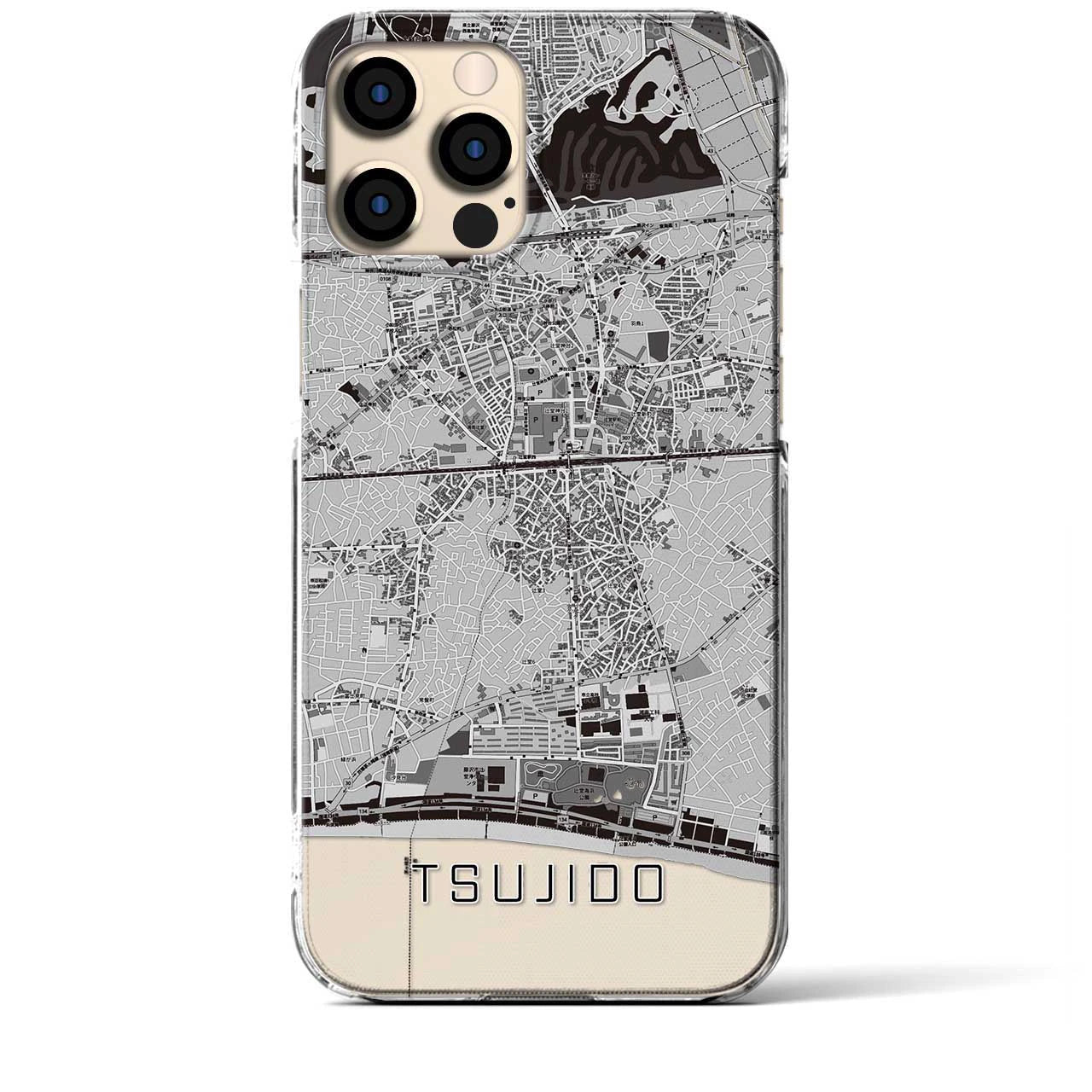 【辻堂(神奈川県)】地図柄iPhoneケース(クリアタイプ)