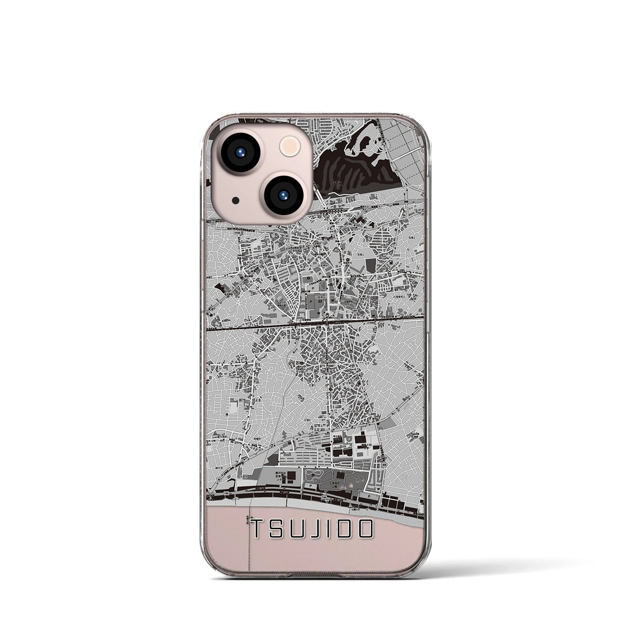 【辻堂(神奈川県)】地図柄iPhoneケース(クリアタイプ)