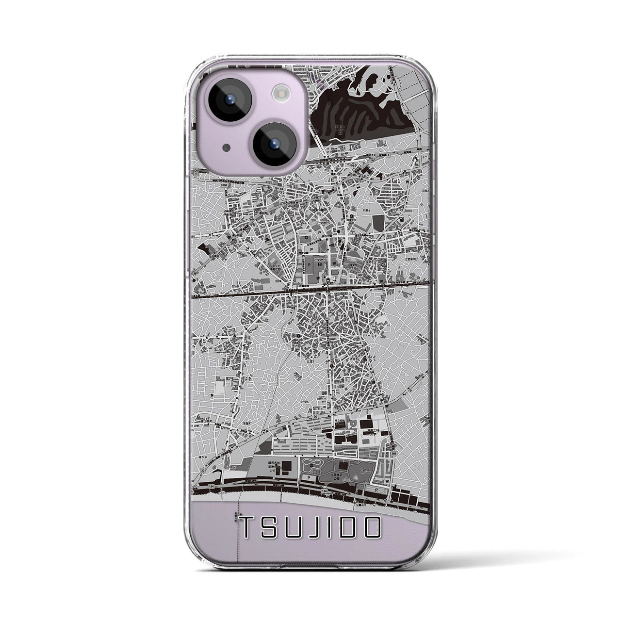 【辻堂(神奈川県)】地図柄iPhoneケース(クリアタイプ)