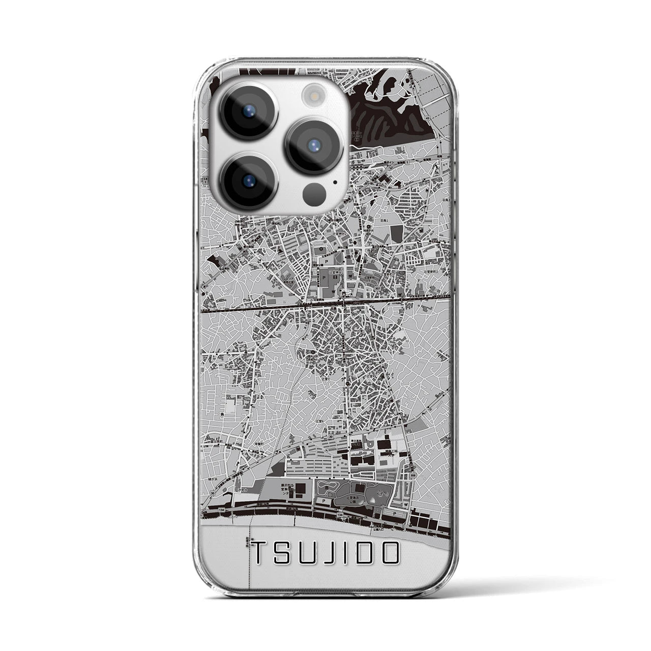 【辻堂(神奈川県)】地図柄iPhoneケース(クリアタイプ)