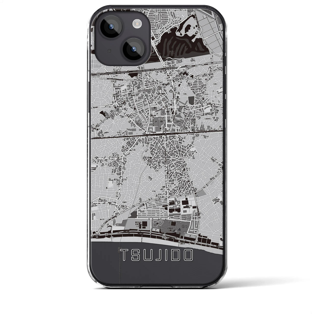 【辻堂(神奈川県)】地図柄iPhoneケース(クリアタイプ)