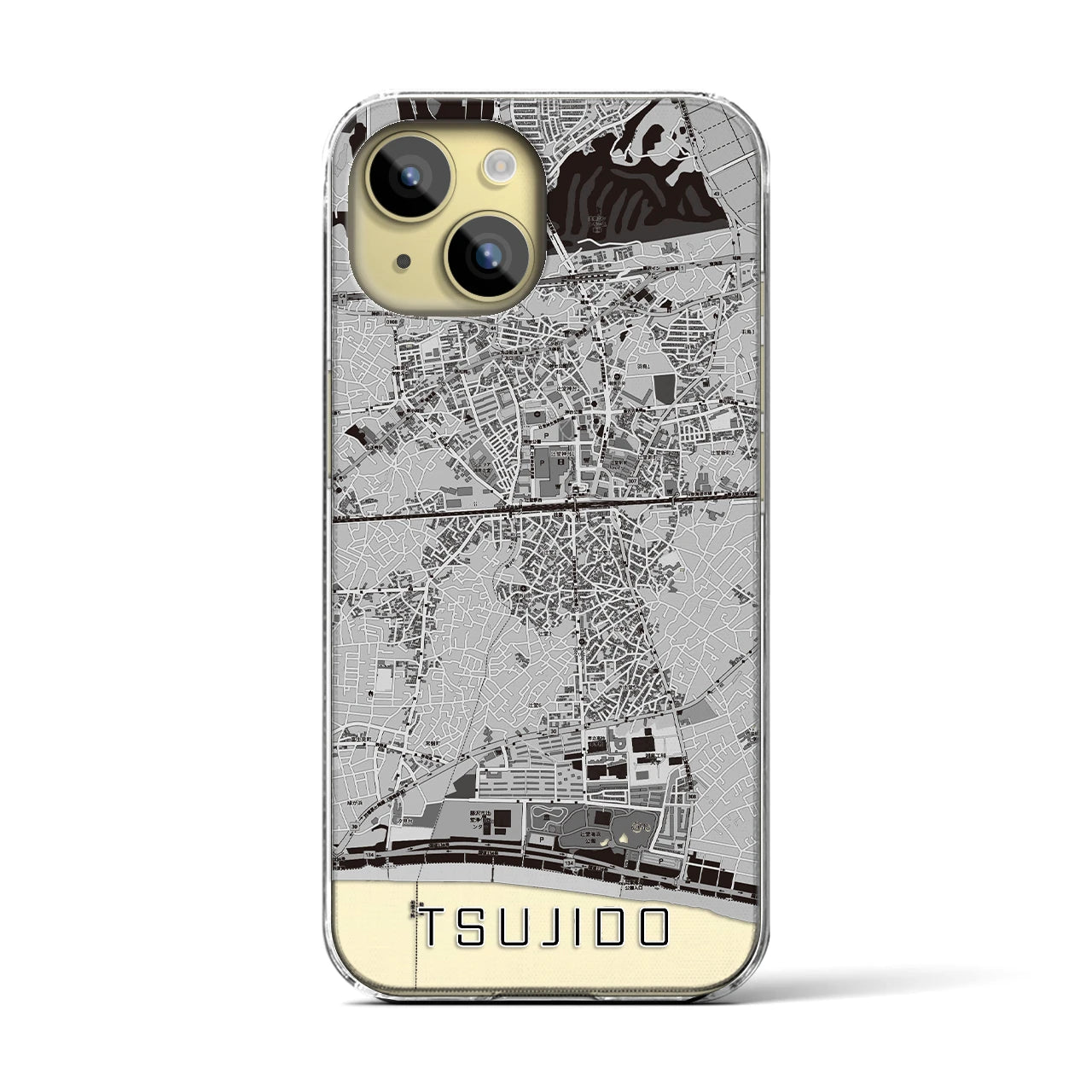 【辻堂(神奈川県)】地図柄iPhoneケース(クリアタイプ)