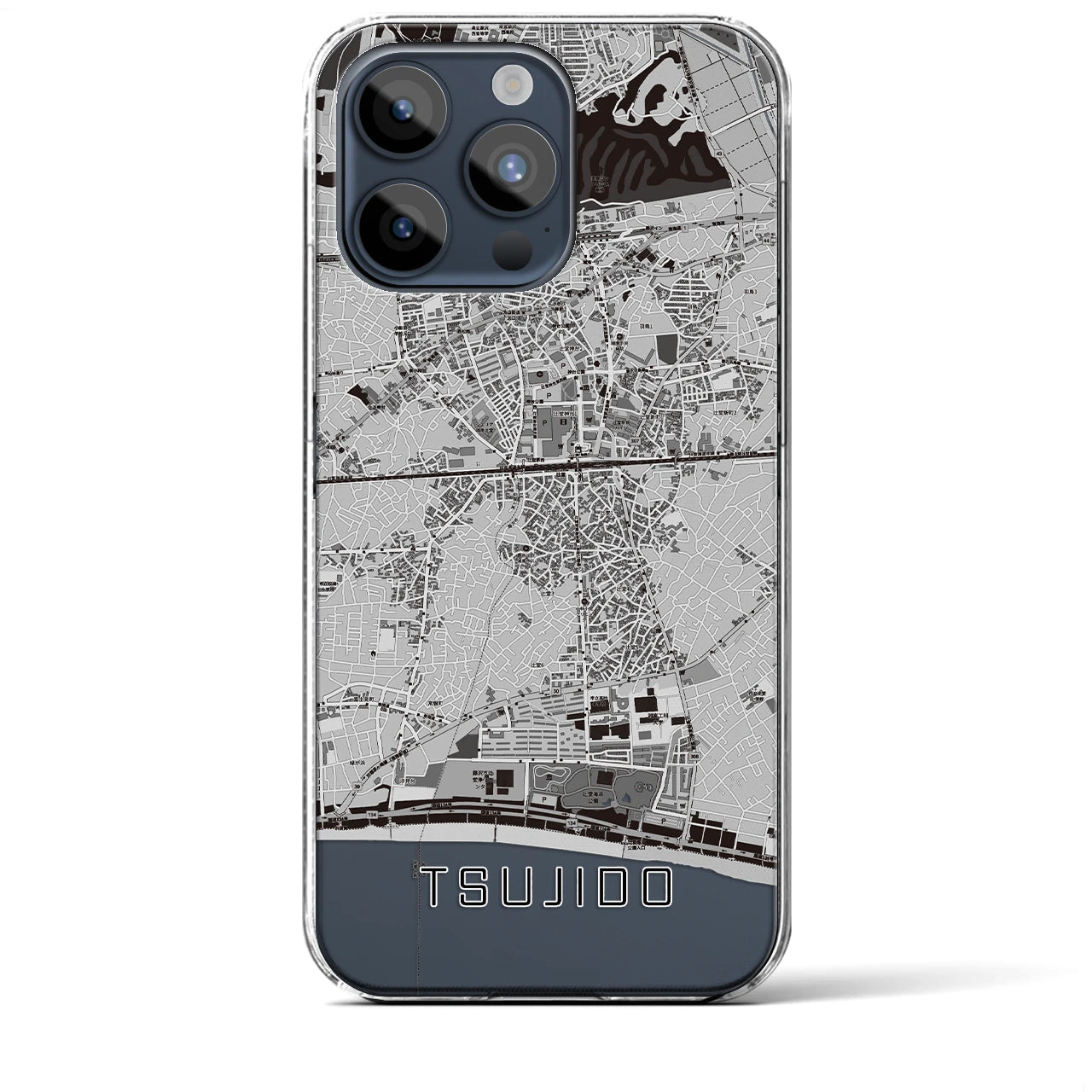 【辻堂(神奈川県)】地図柄iPhoneケース(クリアタイプ)