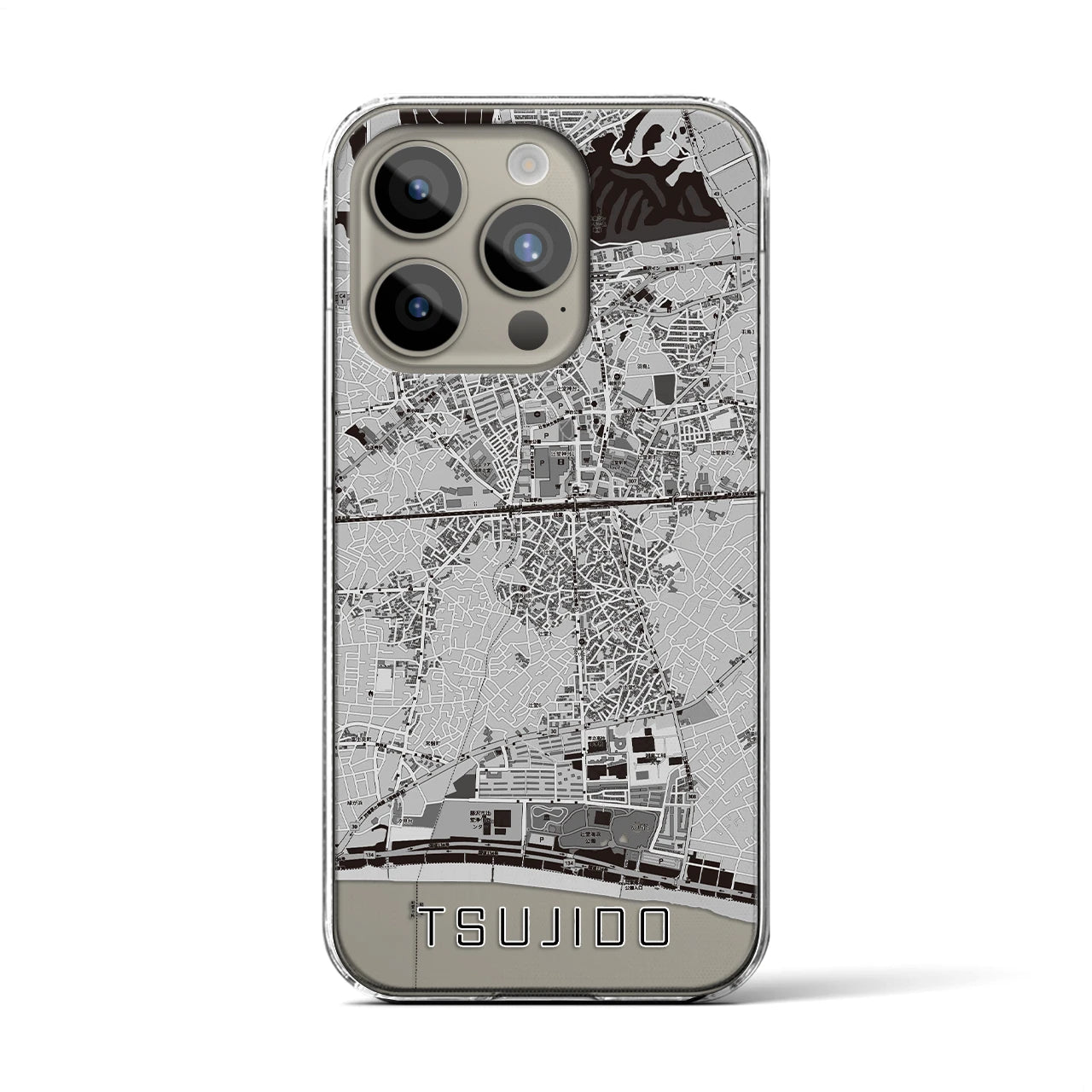 【辻堂(神奈川県)】地図柄iPhoneケース(クリアタイプ)