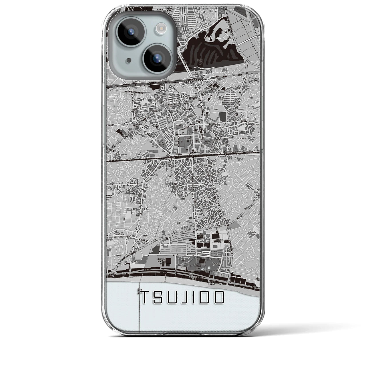 【辻堂(神奈川県)】地図柄iPhoneケース(クリアタイプ)