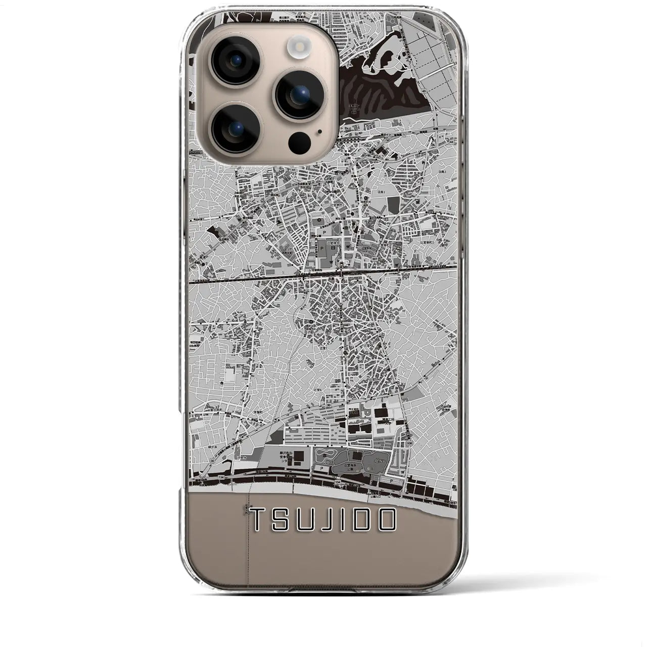 【辻堂(神奈川県)】地図柄iPhoneケース(クリアタイプ)