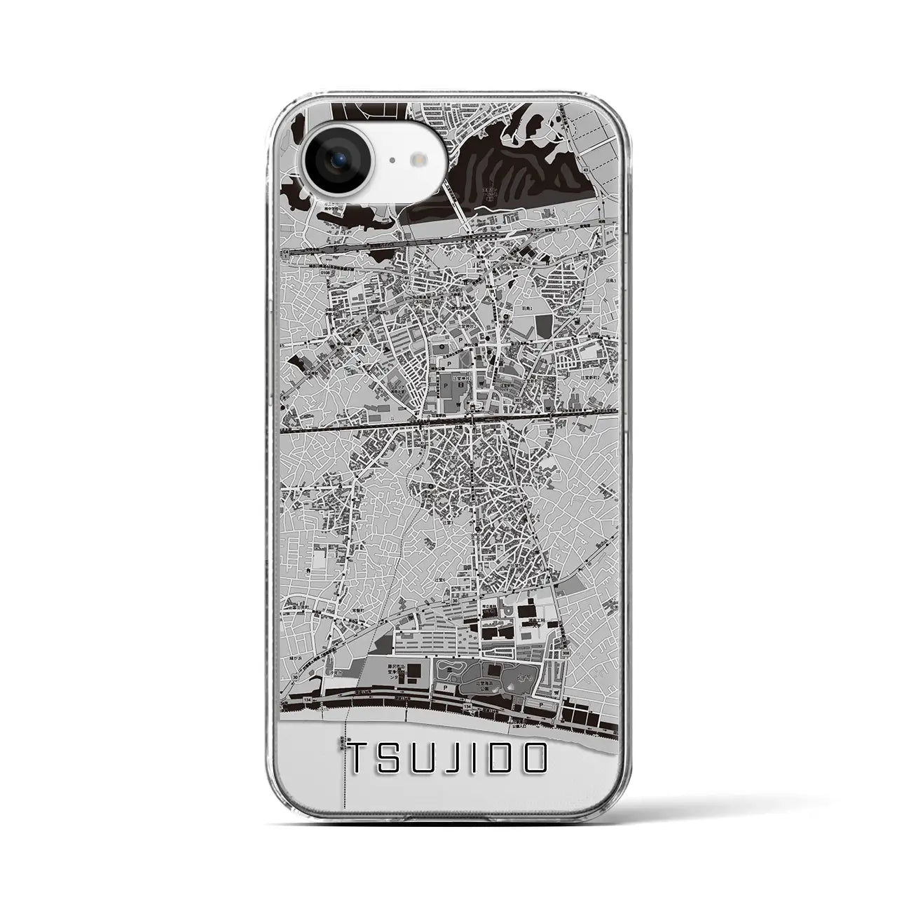 【辻堂(神奈川県)】地図柄iPhoneケース(クリアタイプ)