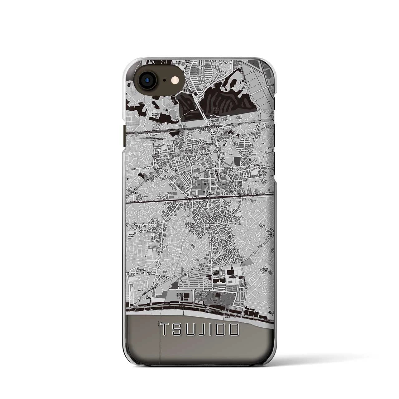 【辻堂(神奈川県)】地図柄iPhoneケース(クリアタイプ)