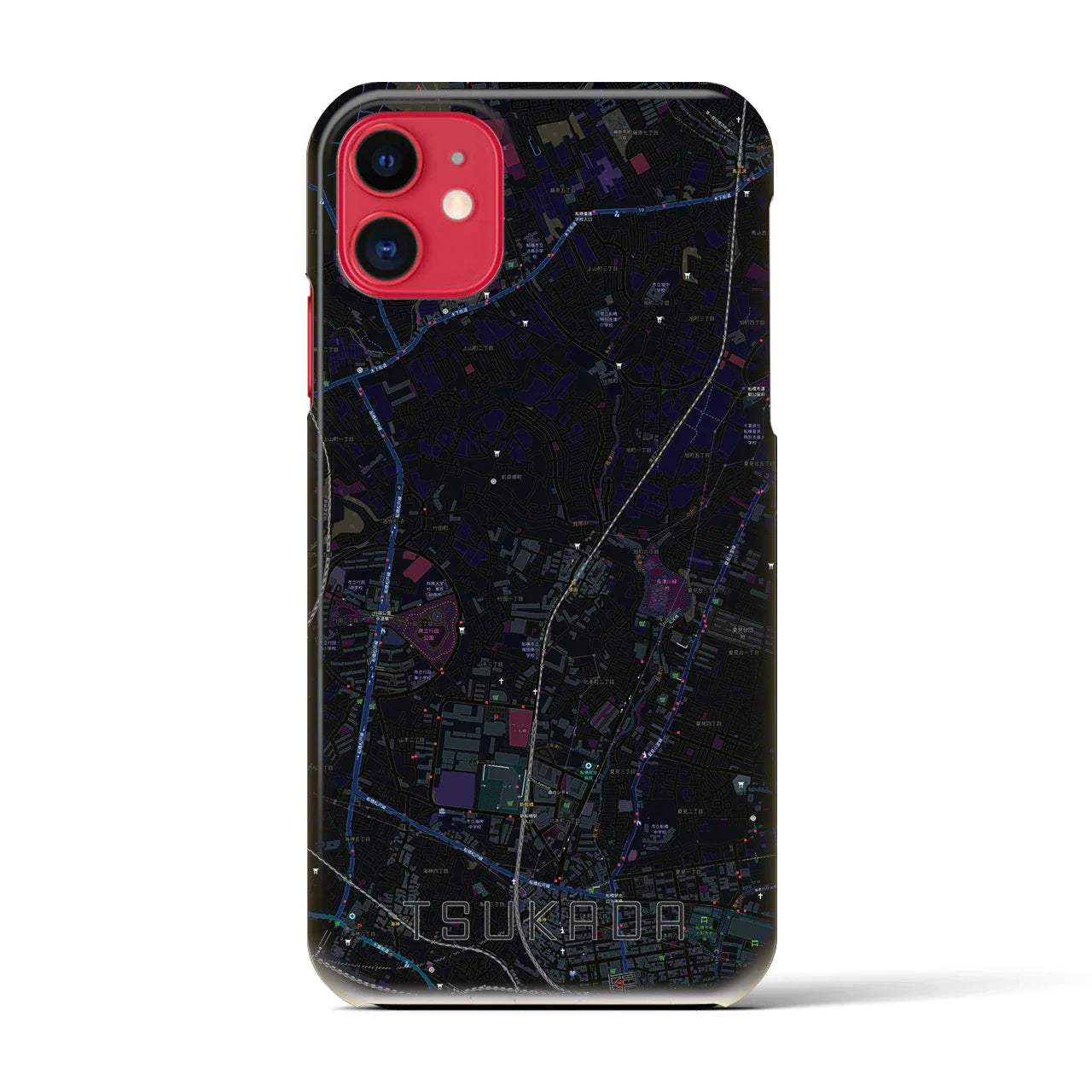 【塚田(千葉県)】地図柄iPhoneケース(バックカバータイプ)