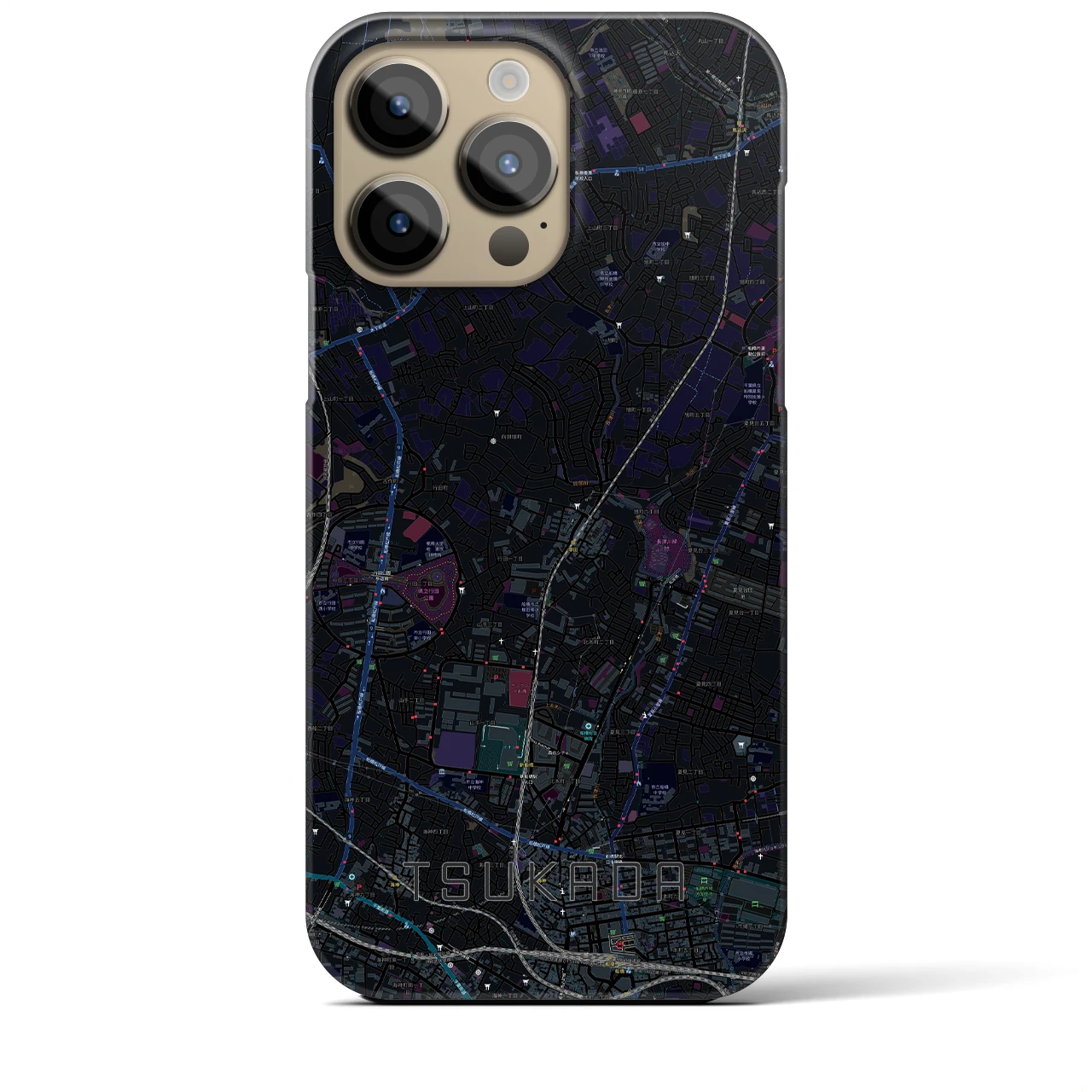 【塚田(千葉県)】地図柄iPhoneケース(バックカバータイプ)