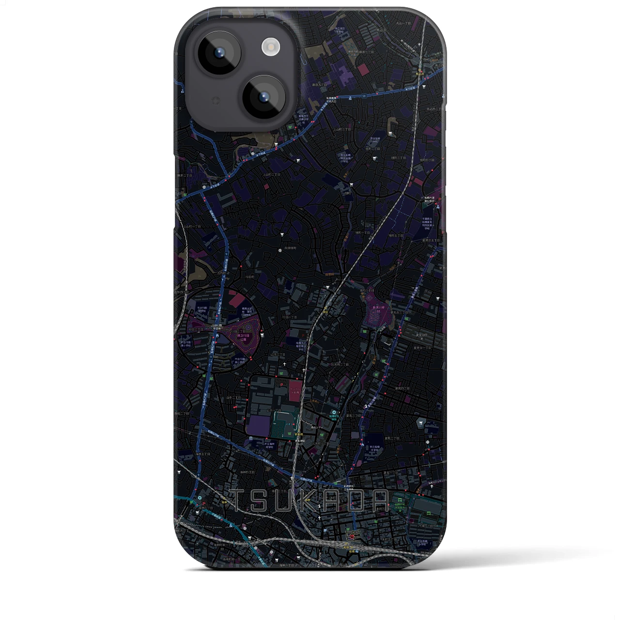 【塚田(千葉県)】地図柄iPhoneケース(バックカバータイプ)