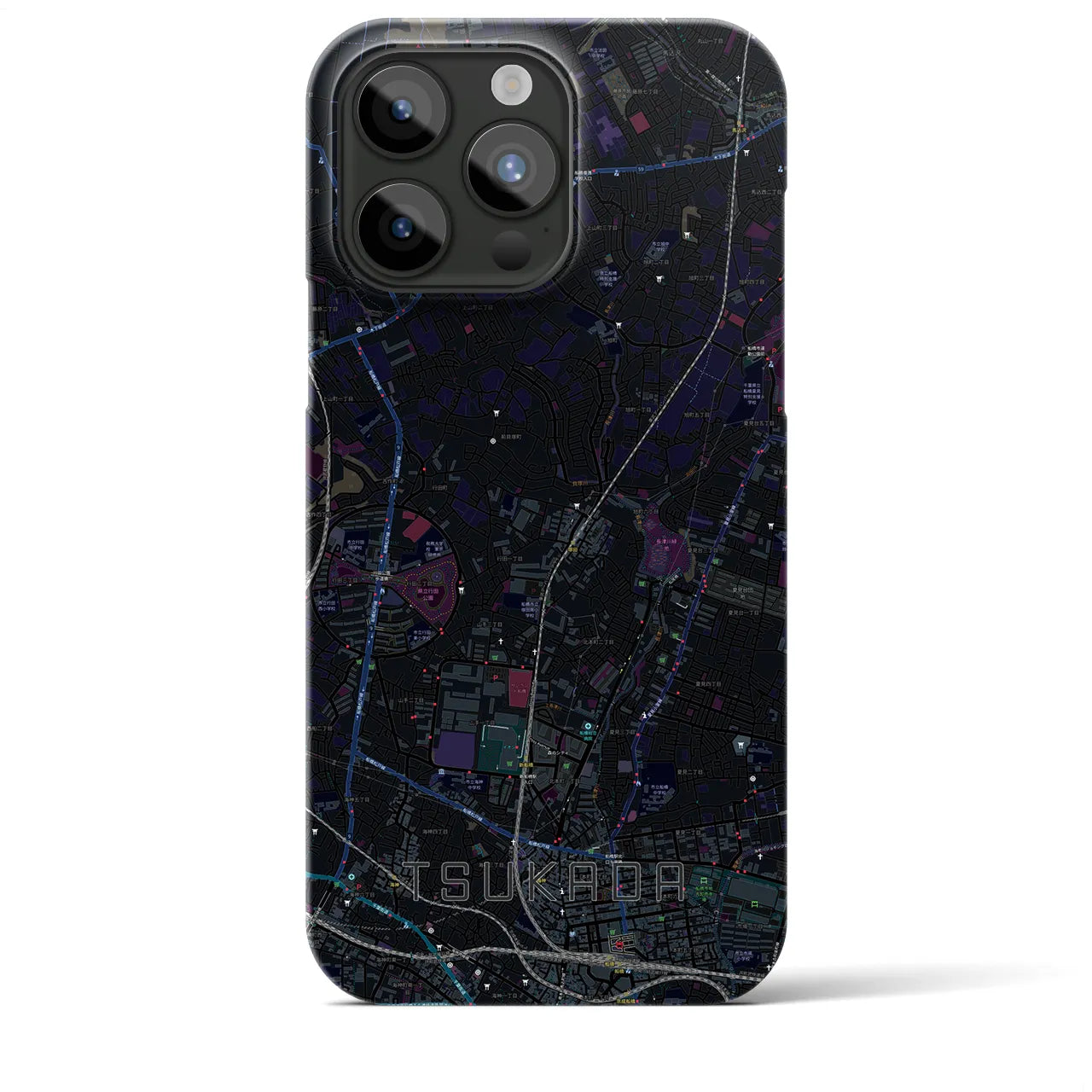 【塚田(千葉県)】地図柄iPhoneケース(バックカバータイプ)