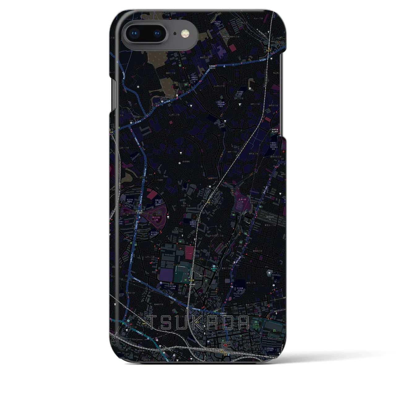 【塚田(千葉県)】地図柄iPhoneケース(バックカバータイプ)