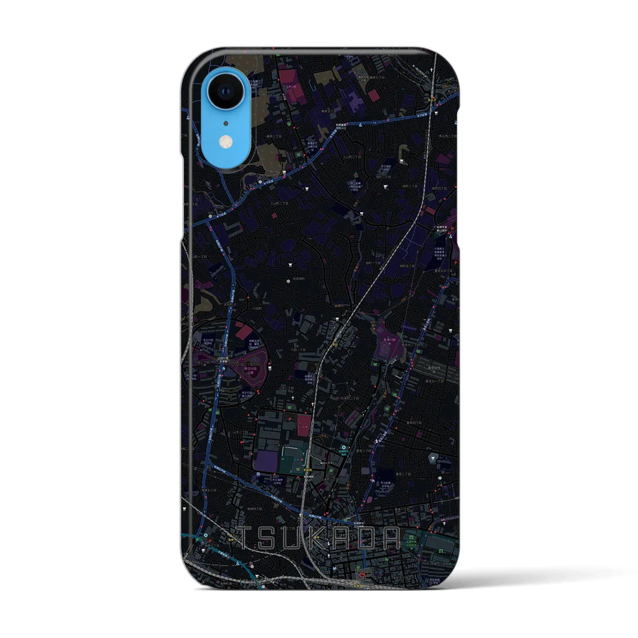 【塚田(千葉県)】地図柄iPhoneケース(バックカバータイプ)