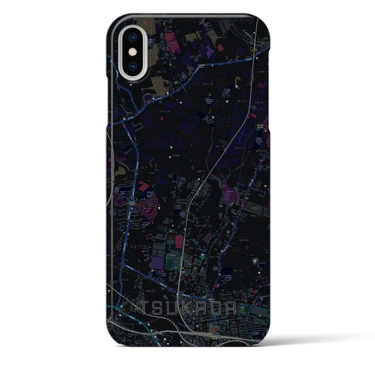 【塚田(千葉県)】地図柄iPhoneケース(バックカバータイプ)