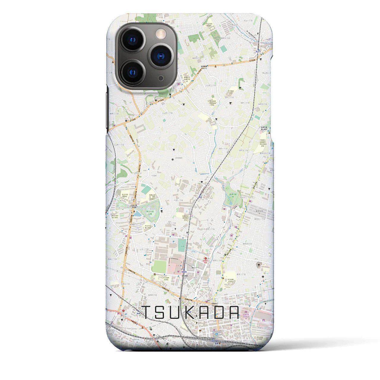 【塚田(千葉県)】地図柄iPhoneケース(バックカバータイプ)