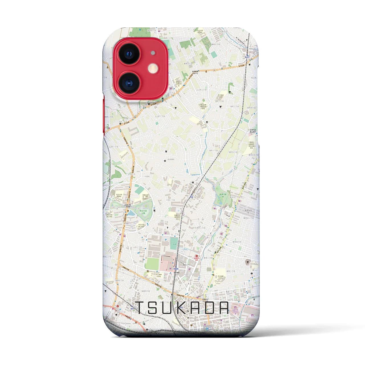 【塚田(千葉県)】地図柄iPhoneケース(バックカバータイプ)