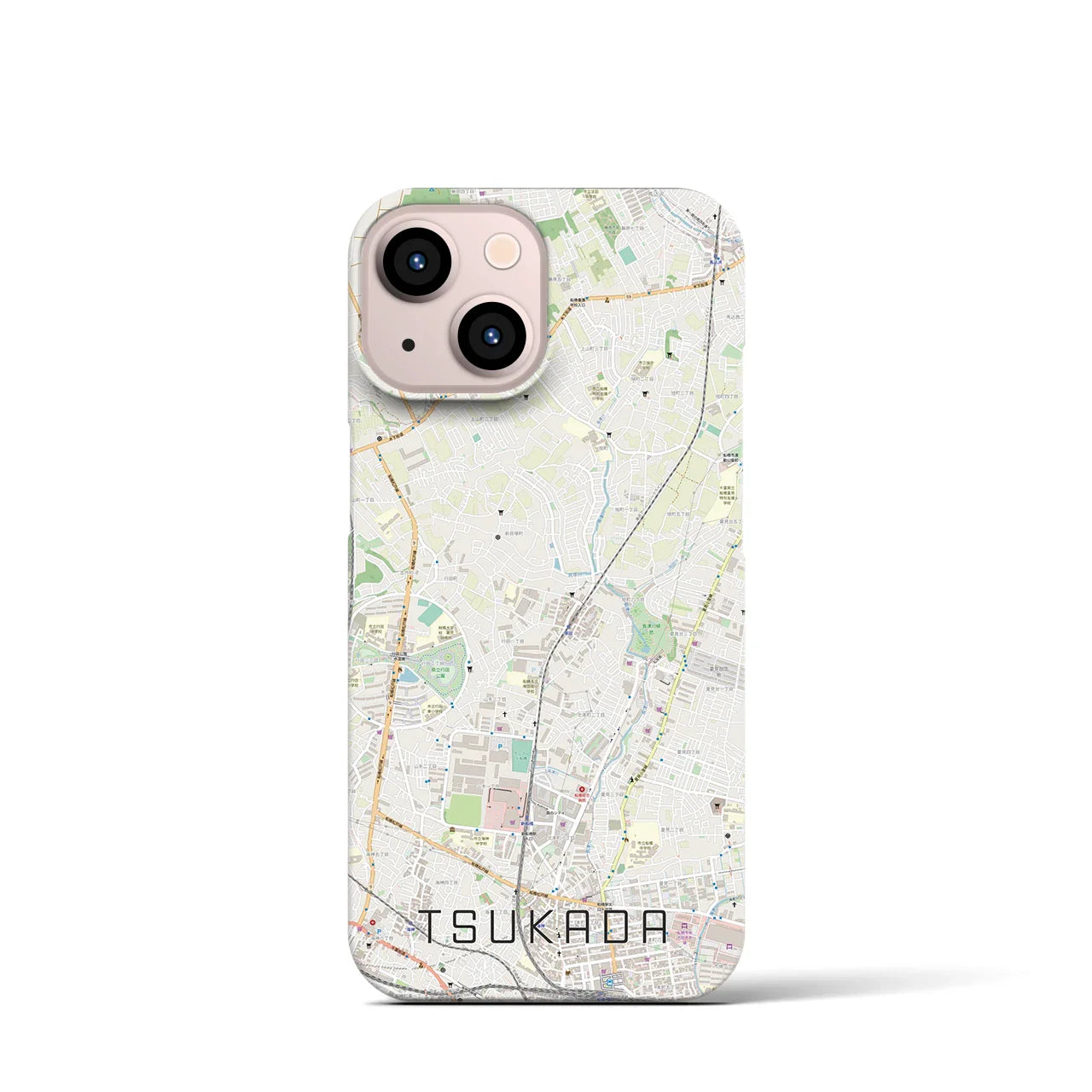 【塚田(千葉県)】地図柄iPhoneケース(バックカバータイプ)