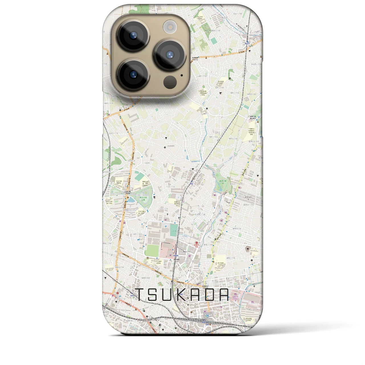 【塚田(千葉県)】地図柄iPhoneケース(バックカバータイプ)