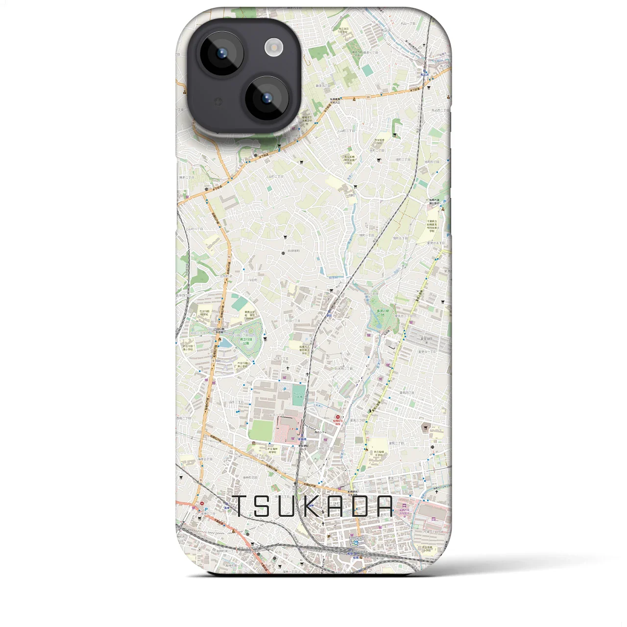 【塚田(千葉県)】地図柄iPhoneケース(バックカバータイプ)