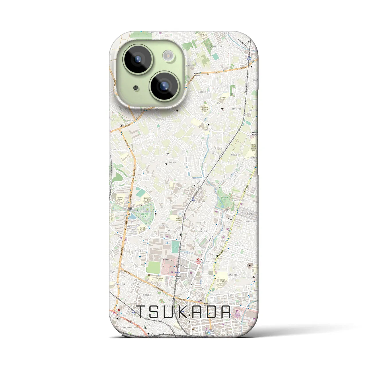 【塚田(千葉県)】地図柄iPhoneケース(バックカバータイプ)