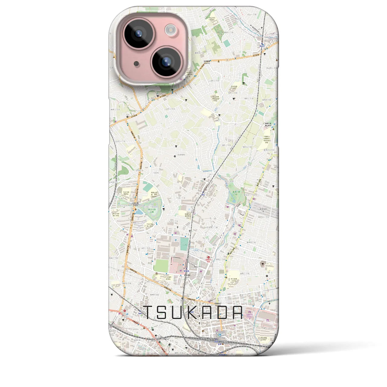 【塚田(千葉県)】地図柄iPhoneケース(バックカバータイプ)