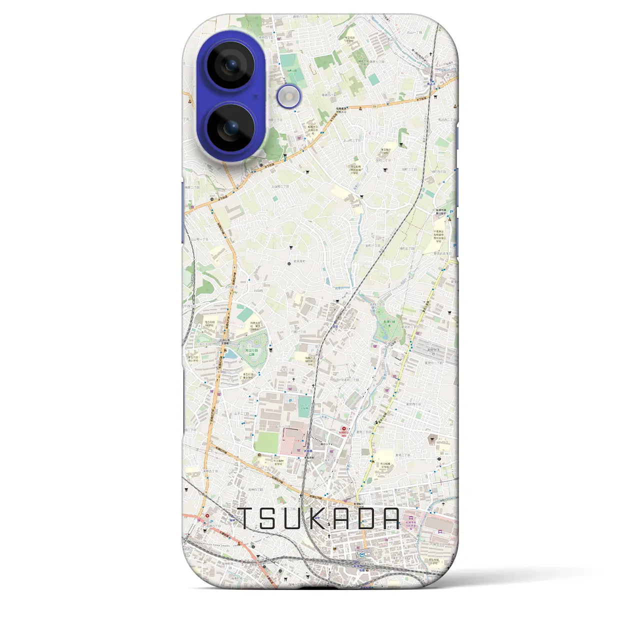 【塚田(千葉県)】地図柄iPhoneケース(バックカバータイプ)ナチュラル・iPhone 16 Pro Max 用