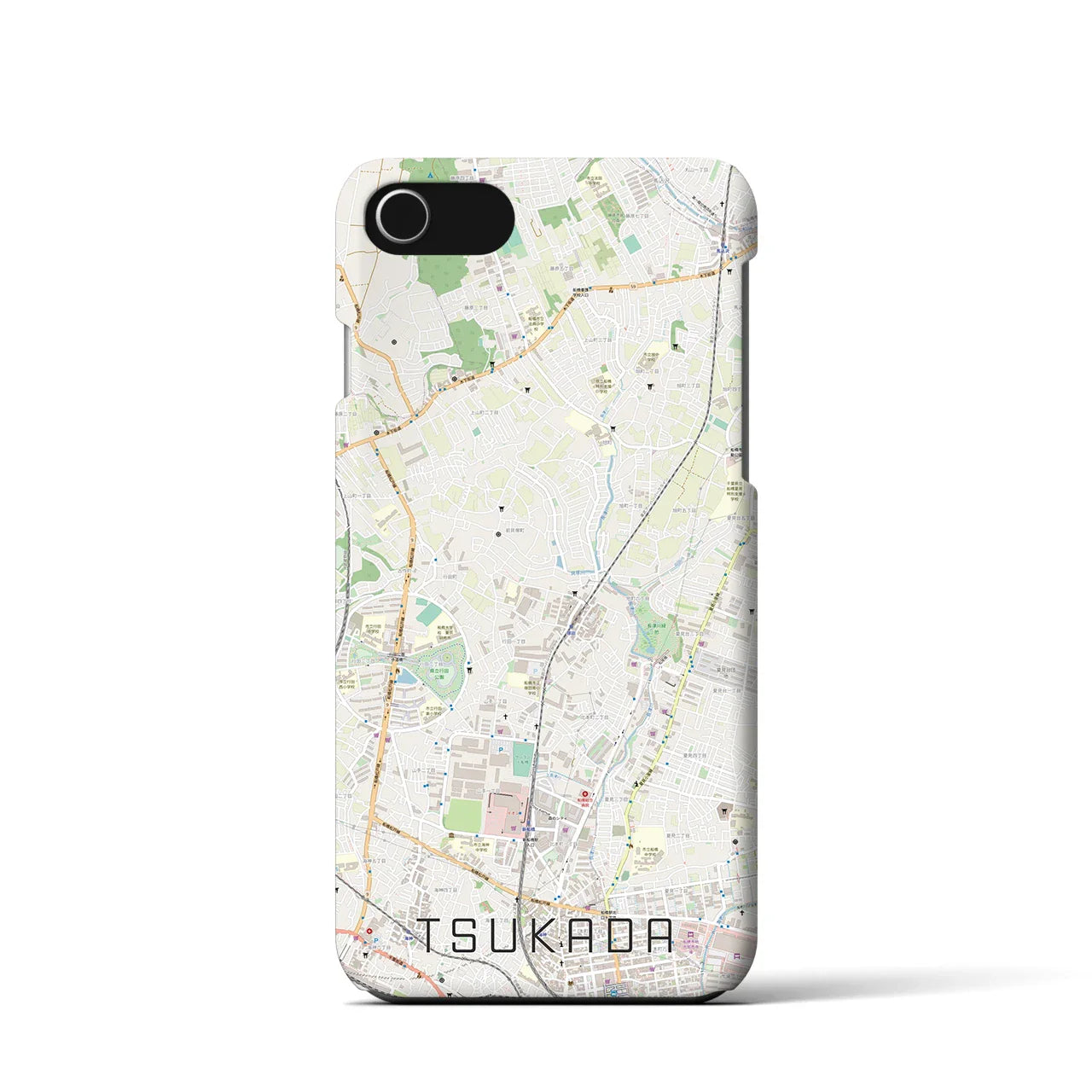 【塚田(千葉県)】地図柄iPhoneケース(バックカバータイプ)