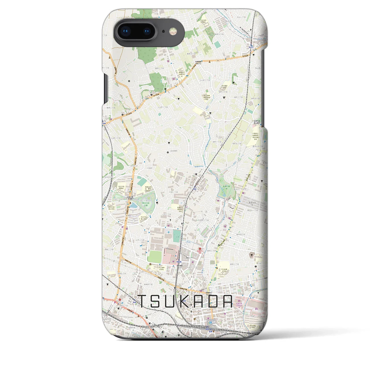 【塚田(千葉県)】地図柄iPhoneケース(バックカバータイプ)