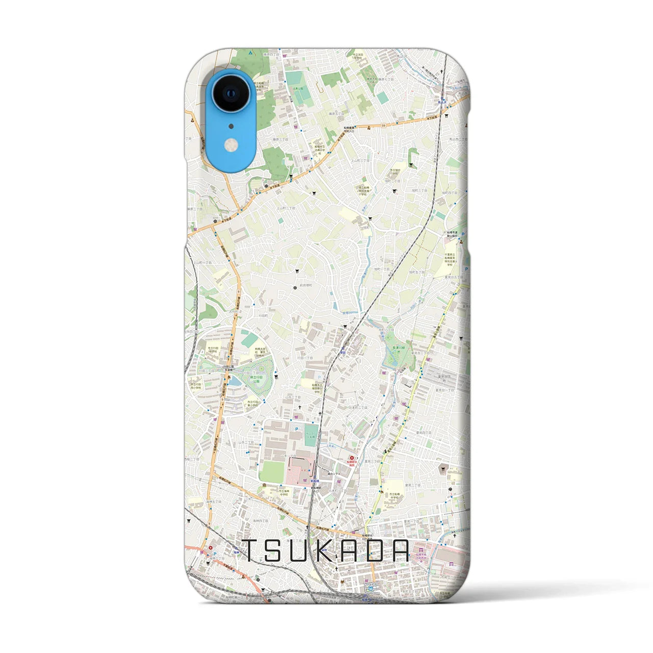 【塚田(千葉県)】地図柄iPhoneケース(バックカバータイプ)